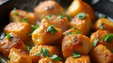 Knoblauch-Hähnchen, Knusprige Hähnchen Bites, schnelles Abendessen, gesunde Hähnchen Rezepte, Low Carb Abendessen, 25 Minuten Rezept, Knoblauch Hähnchen,