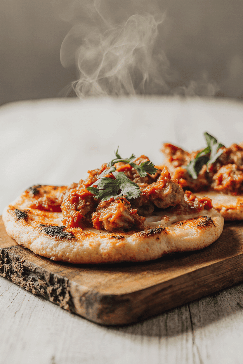 BBQ chicken flatbread